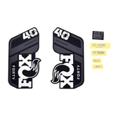 Fox Fork 40 Decal Kit: P-S Grey Logo Matte Black 2021